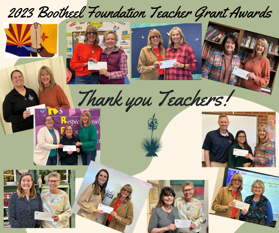 AZ Teachers 2023 Bootheel Foundation Teacher Grant Awards. Thank you teachers!